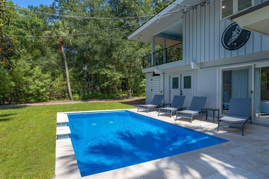 Luxury Beach House - 2Min Walk To Beach - Private Pool - Group & Dog Friendly Гілтон-Гед-Айленд Екстер'єр фото